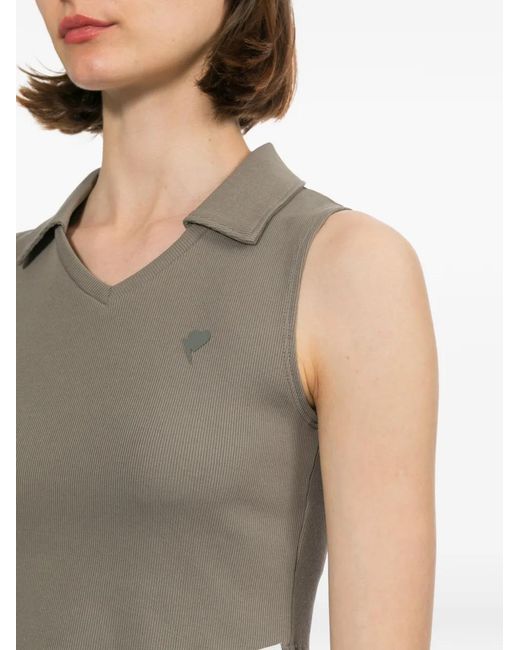 AAPE BY A BATHING AP Gray Heart Logo Polo