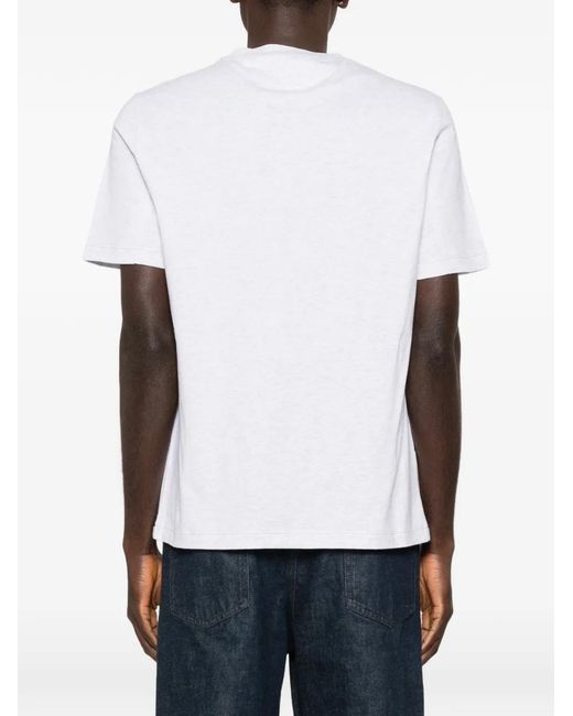 メンズ Brunello Cucinelli ロゴ Tシャツ White