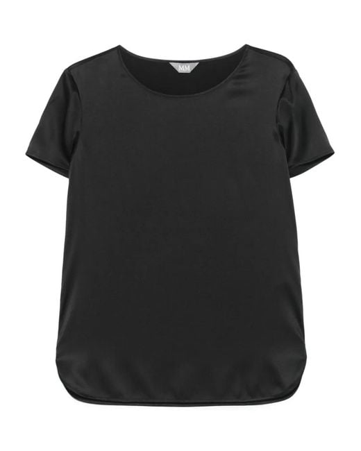 Max Mara Black Cortona Crewneck Short-Sleeved T-Shirt
