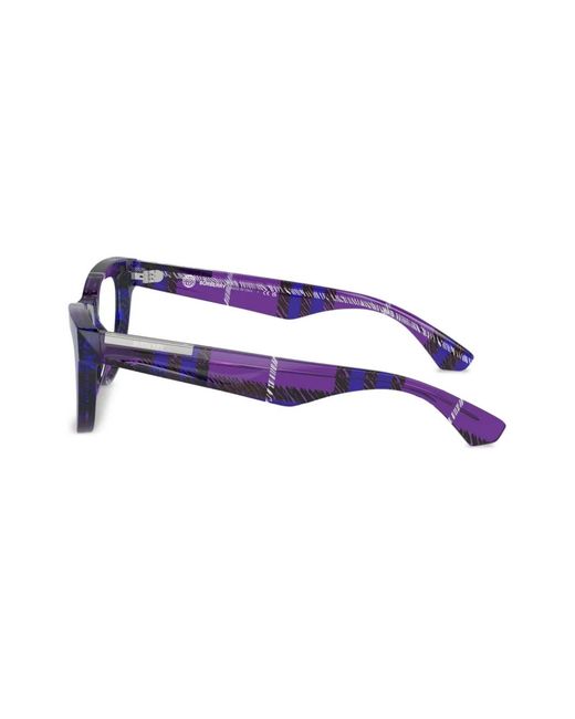 Burberry Blue Check-Pattern Cat-Eye Glasses