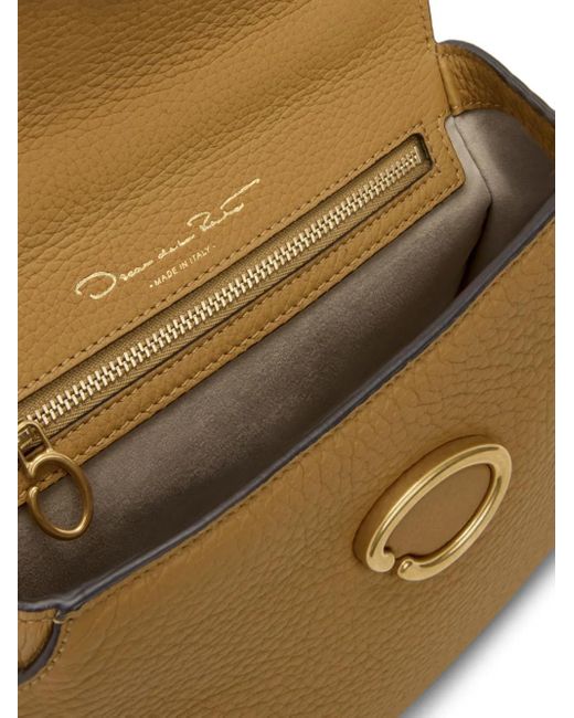 Oscar de la Renta Metallic Logo-Print Tote Bag