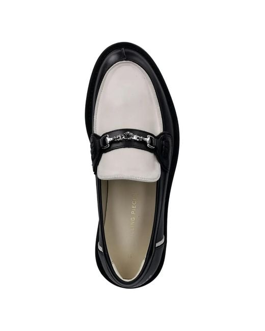Filling Pieces Black Logo-Detail Loafers for men