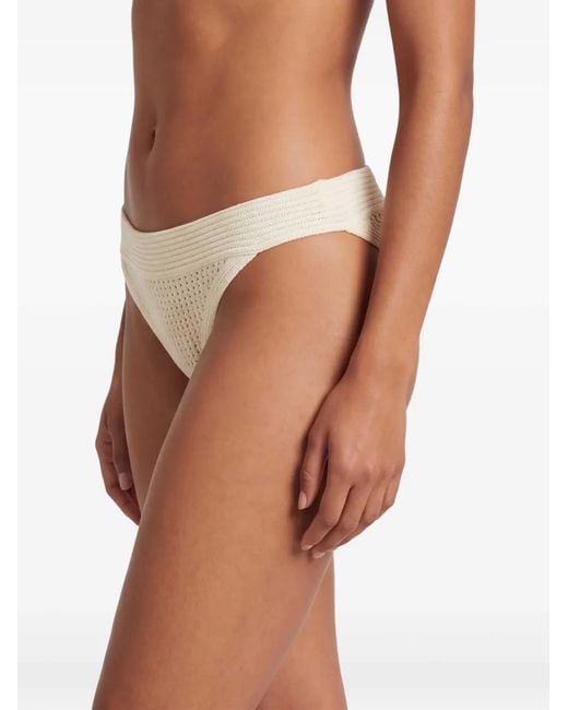 Bompard White Crocheted Bikini Bottoms