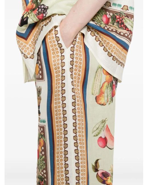 ALÉMAIS White Graphic-Print Drawstring Trousers