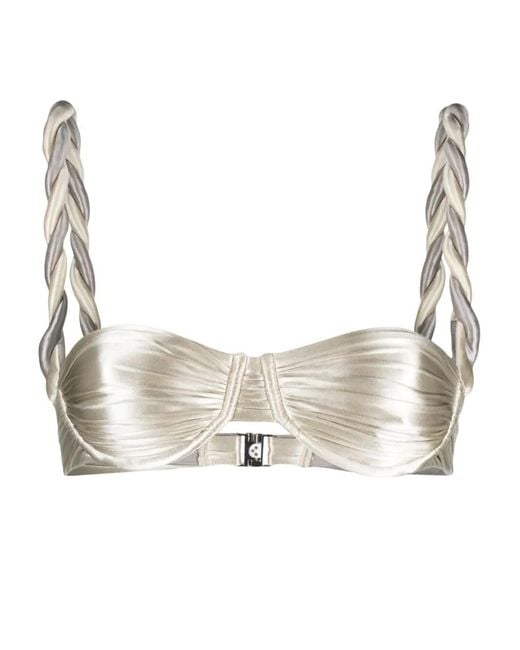 Isa Boulder Natural Reversible Chunky-Rope Bikini Top