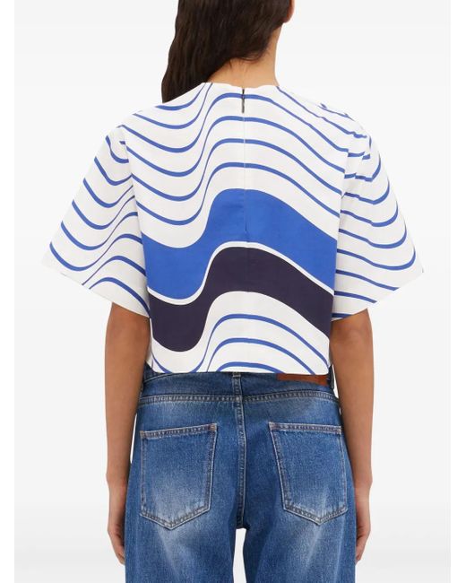 MSGM プリント Tシャツ Blue