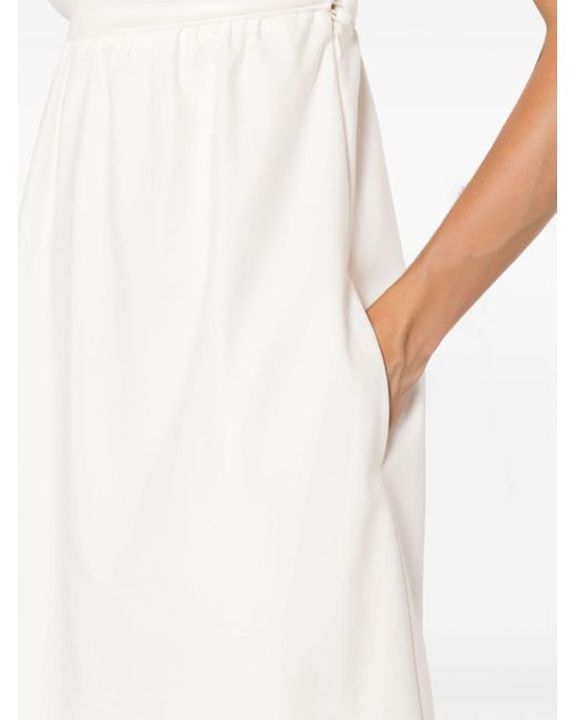 Adriana Degreas White Strapless Flared Maxi Dress