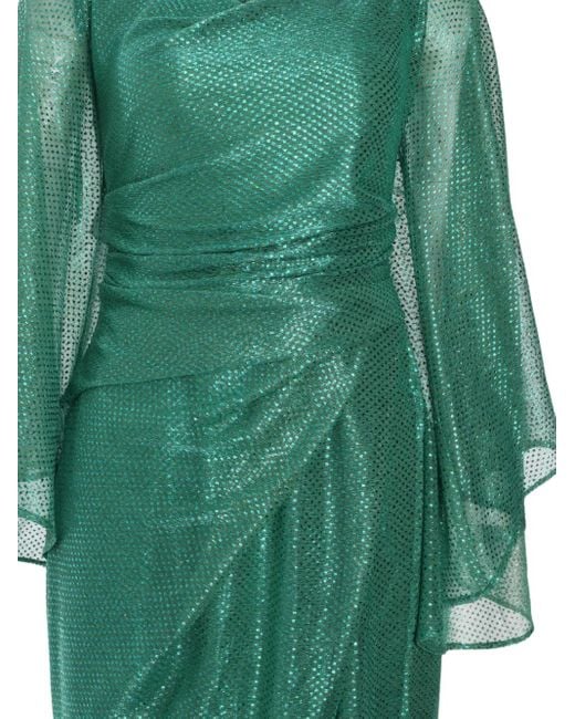 Abito Voile A Sirena di Talbot Runhof in Green