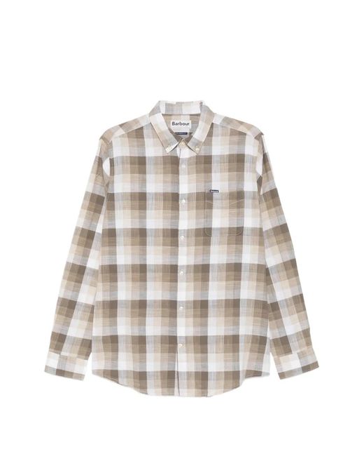 Barbour White Cotton Shirt for men