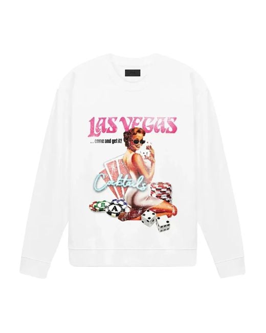 RTA White Las Vegas Cocktails Sweatshirt for men