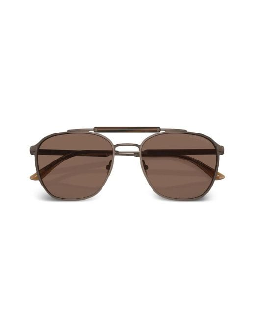 Giorgio Armani Brown Square-Frame Sunglasses for men