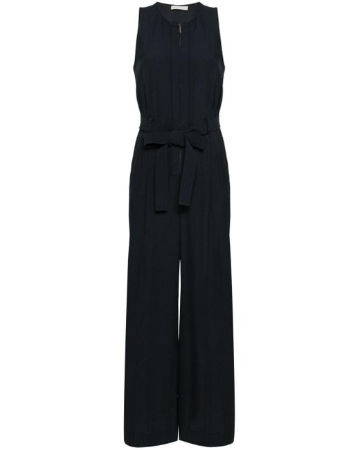 Ulla Johnson Blue Camelia Crepe Jumpsuit