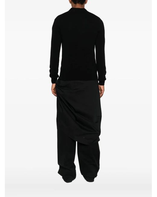 COMME DES GARÇONS PLAY Black Heart-Emblem Rhinestone-Embellishment Cardigan