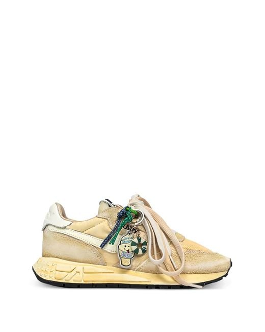 Autry White Reelwind Super Vintage Charm Lace-Up Sneakers for men