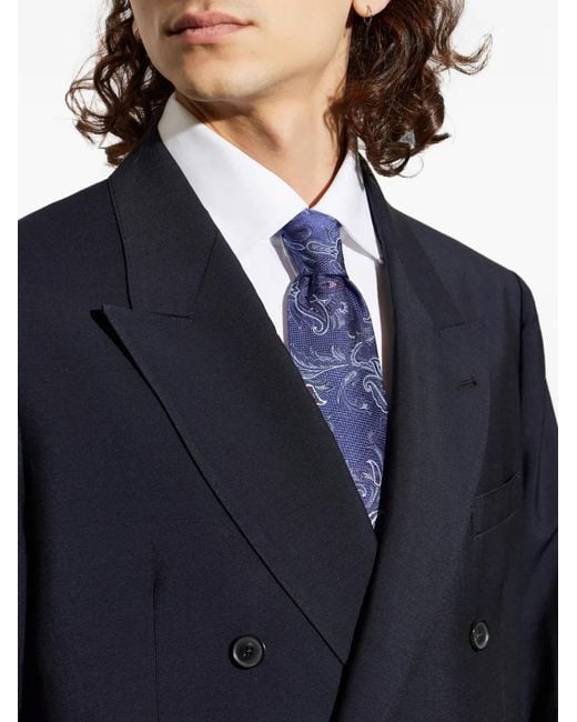 Cravatta di Etro in Blue da Uomo
