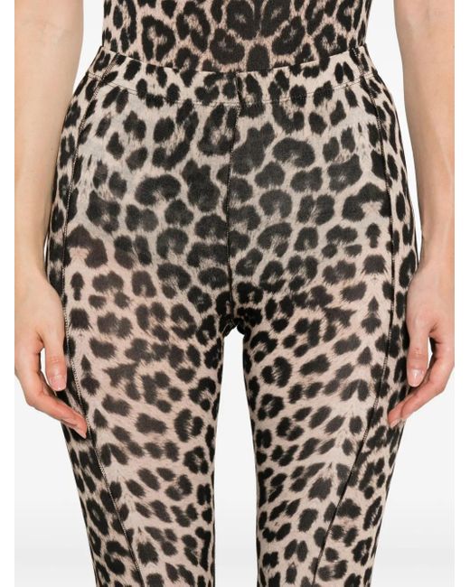 Leggings Leopardati di Baserange in Black