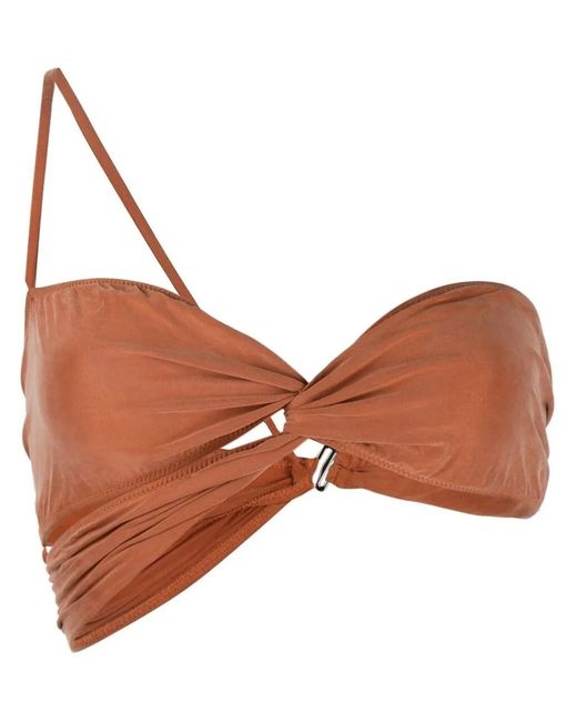 Jacquemus Asymmetrische Top in het Brown