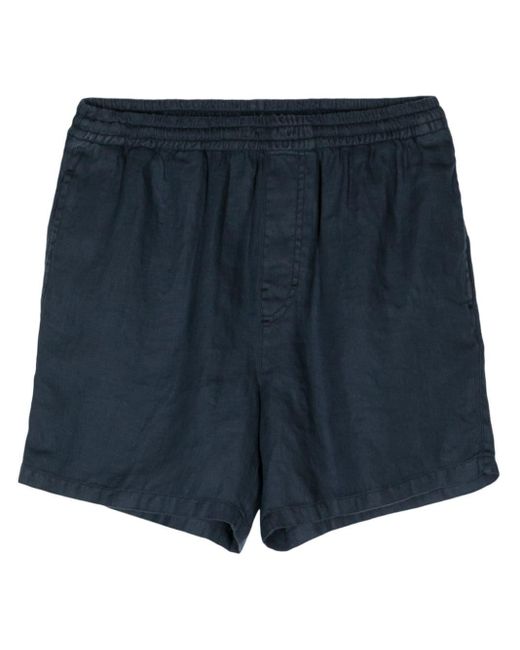 Aspesi Blue Drawstring Hemp Shorts for men