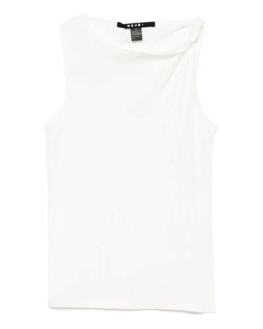 Ksubi White Twisted Tank Top