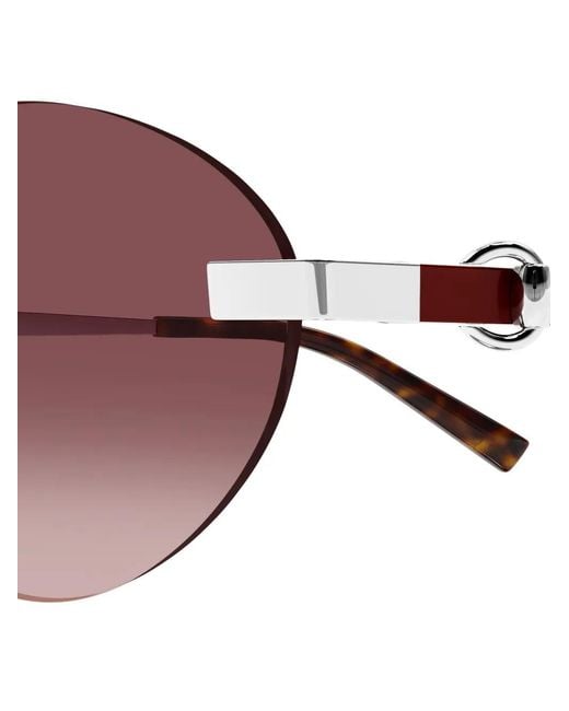 Gucci Metallic Round-Frame Sunglasses