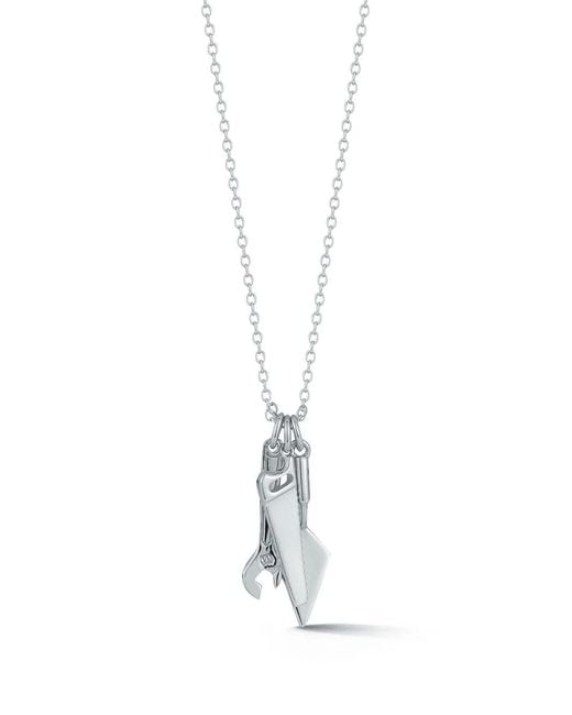 Mateo White Tool Charm Necklace for men