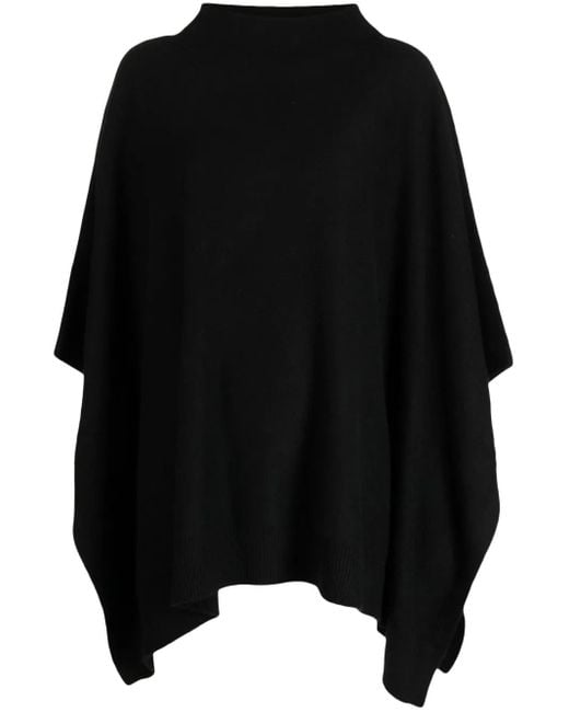 Vince Black Slit-Sleeve Cashmere Jumper