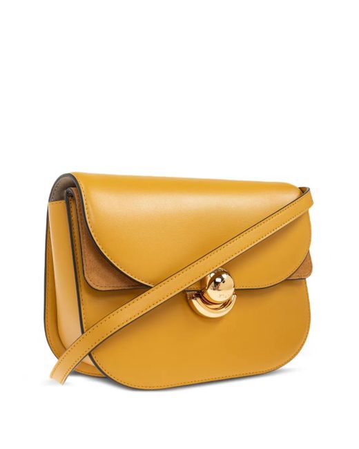 Furla Orange Small Sfera Leather Crossbody Bag
