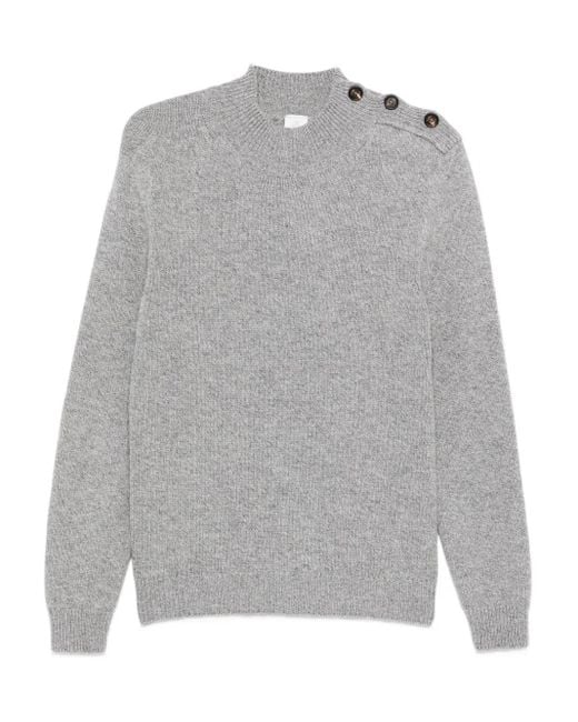 Eleventy Wollen Trui Met Knoopdetail in het Gray voor heren