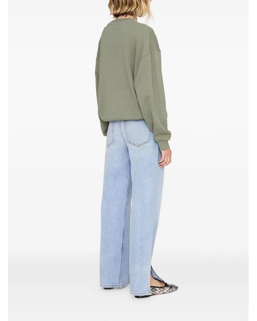Anine Bing Green Appliqué Sweatshirt