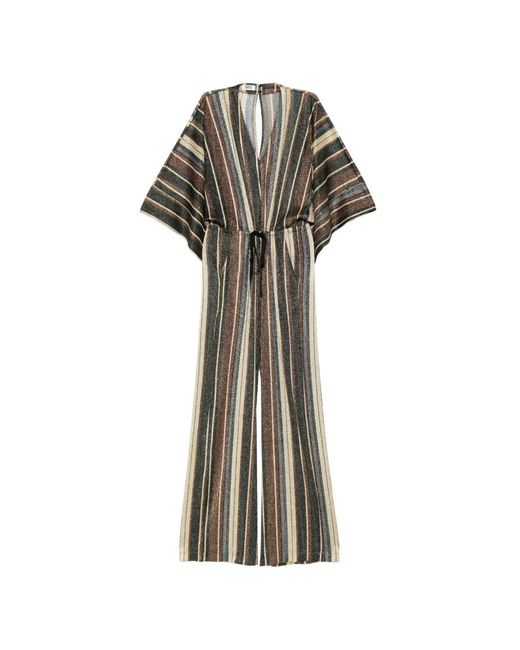 Siyu White Striped Tie-Fastening Jumpsuit