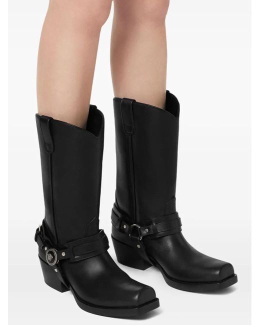 Stivali Cowboy di Versace in Black
