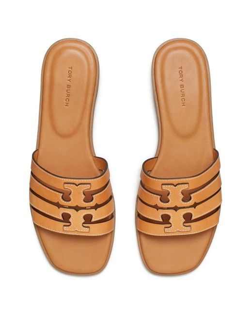 Tory Burch Brown Ines Slides