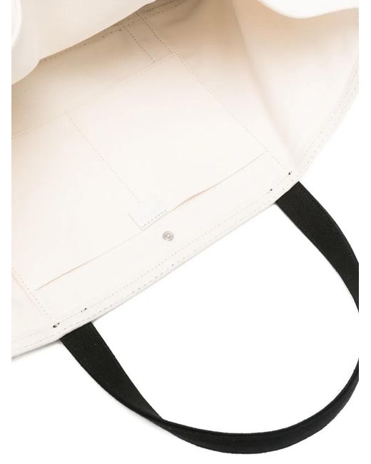 Totême White Contrast-Trim Beach Tote Bag