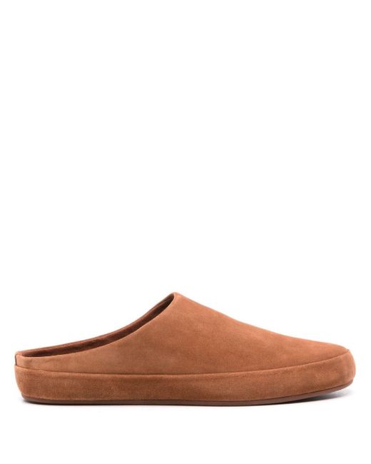 Slippers Tomori con puntera redonda Loro Piana de hombre de color Brown
