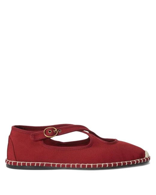 Polo Ralph Lauren Red Crisscross Buckled Espadrille