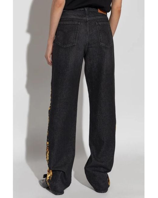 Versace Blue Barocco Boyfriend Jeans