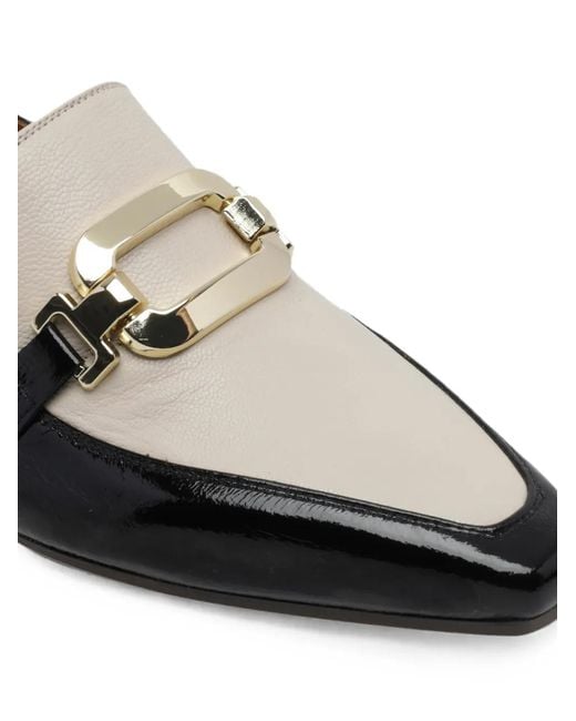 Chie Mihara White Gildo Buckle-Detail Loafers