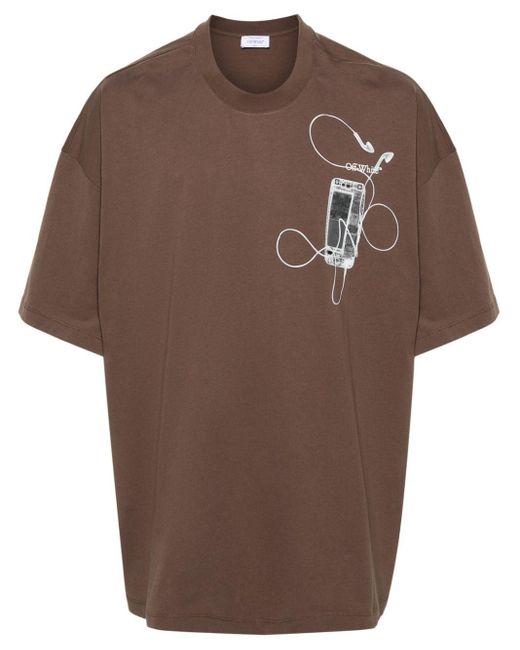 Camiseta Scan Arr Off-White c/o Virgil Abloh de hombre de color Brown