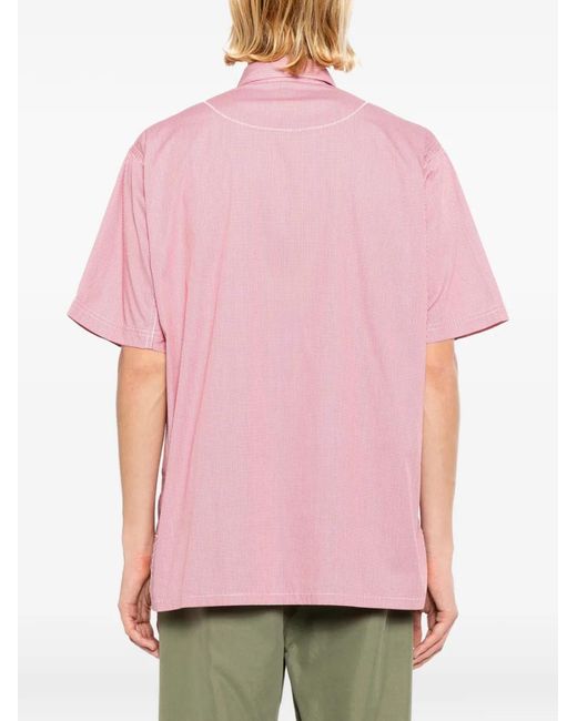 Junya Watanabe Overhemd Met Patchwork En Gingham Ruit in het Pink voor heren