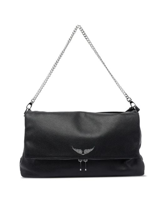 Zadig & Voltaire Black Chain-Strap Leather Shoulder Bag