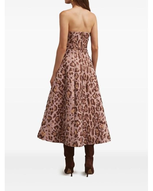 Cara Cara Red Mimosa Leopard-Print Skirt