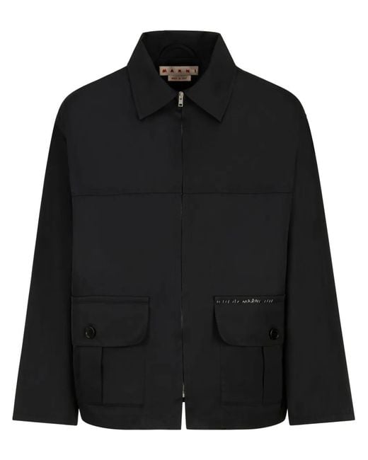 Marni Black Zip-Up Jacket for men