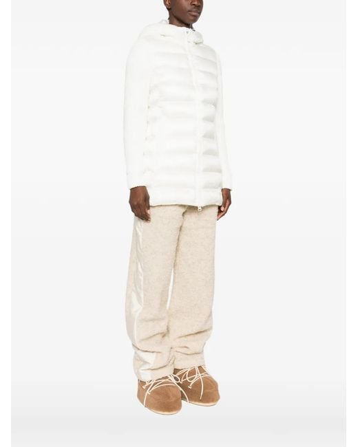 Colmar White Logo-Patch Padded Coat