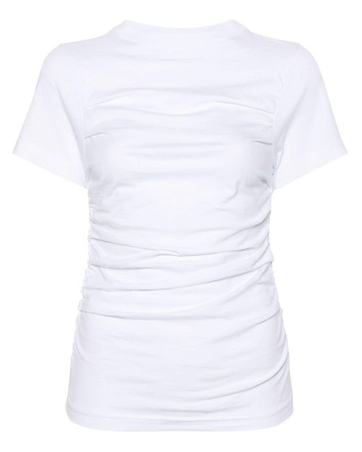 Axel Arigato White Ria Gathered T-Shirt