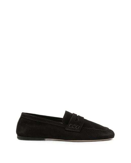 Dear Frances Black Balla Suede Loafers