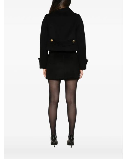 P.A.R.O.S.H. Black Button-Up Cropped Jacket