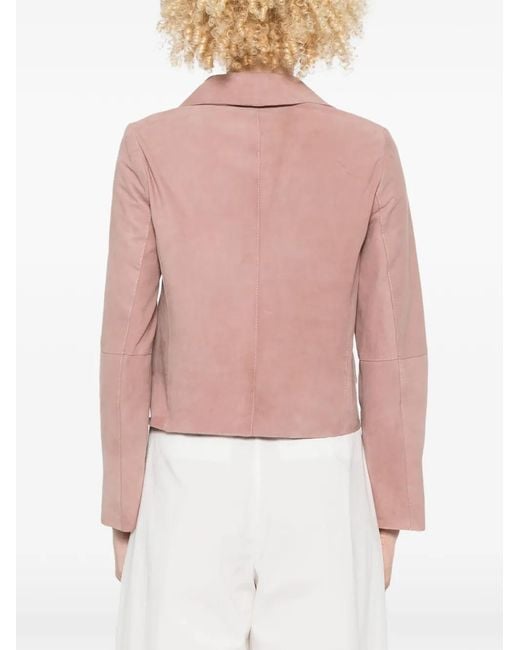 The Jack Leathers Pink Buttoned Suede Jacket