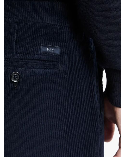 Fay Cropped Broek in het Blue voor heren