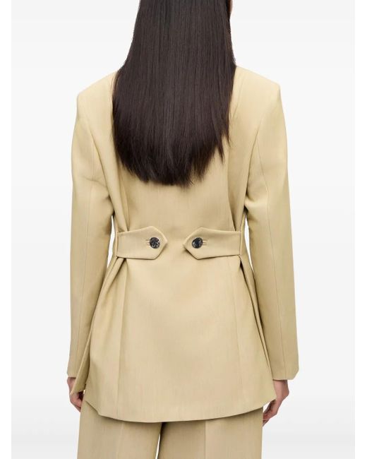 Ganni Blazer Met Applicatie in het Natural