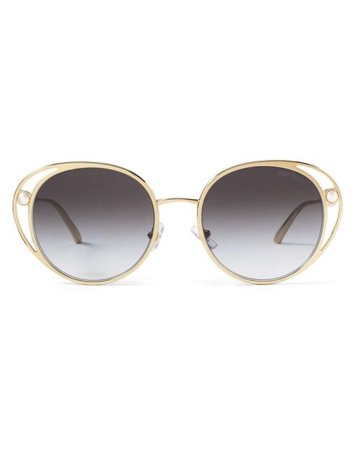 Jimmy Choo Gray Angela Round-frame Sunglasses